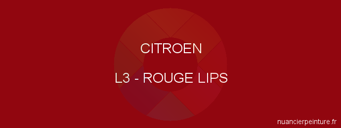Peinture Citroen L3 Rouge Lips