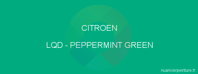 Peinture Citroen LQD Peppermint Green