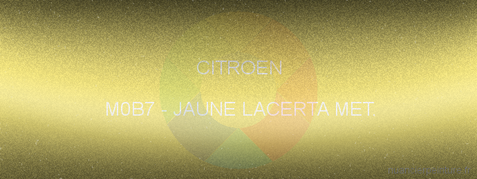 Peinture Citroen M0B7 Jaune Lacerta Met.