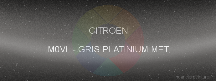 Peinture Citroen M0VL Gris Platinium Met.