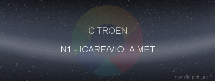 Peinture Citroen N1 Icare/viola Met.