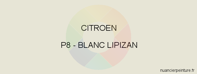 Peinture Citroen P8 Blanc Lipizan