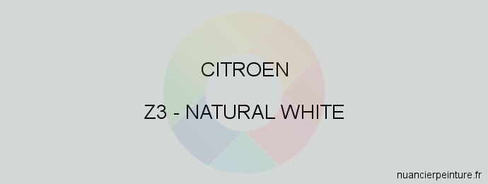 Peinture Citroen Z3 Natural White