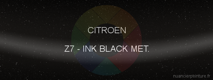 Peinture Citroen Z7 Ink Black Met.