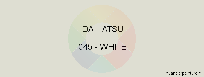 Peinture Daihatsu 045 White