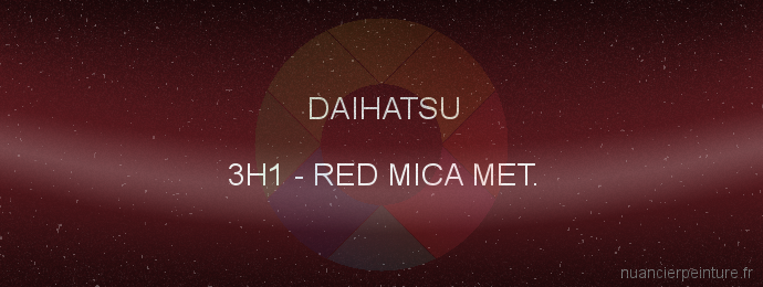 Peinture Daihatsu 3H1 Red Mica Met.