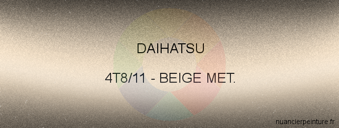 Peinture Daihatsu 4T8/11 Beige Met.