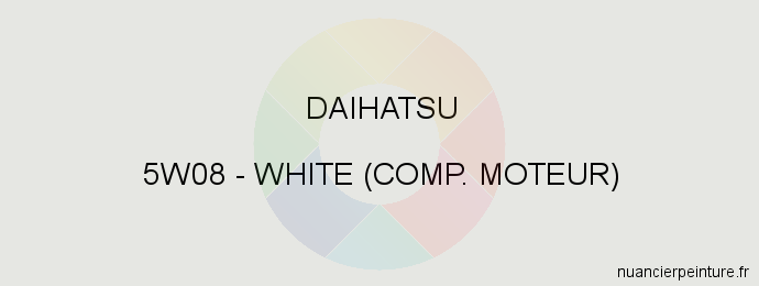 Peinture Daihatsu 5W08 White (comp. Moteur)