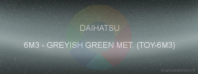 Peinture Daihatsu 6M3 Greyish Green Met. (toy-6m3)