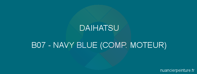 Peinture Daihatsu B07 Navy Blue (comp. Moteur)