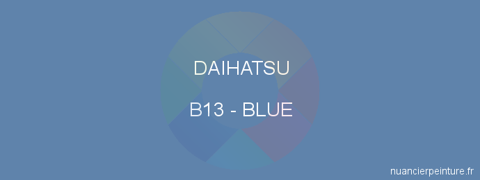 Peinture Daihatsu B13 Blue