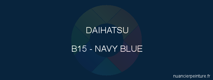 Peinture Daihatsu B15 Navy Blue