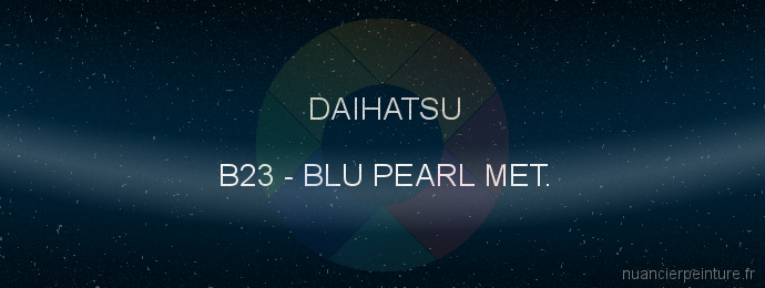 Peinture Daihatsu B23 Blu Pearl Met.