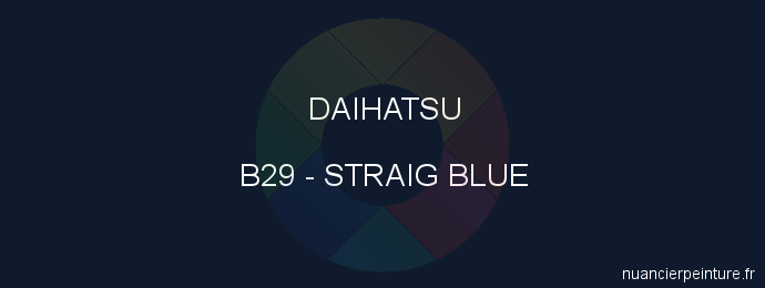 Peinture Daihatsu B29 Straig Blue