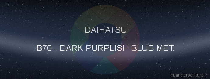 Peinture Daihatsu B70 Dark Purplish Blue Met.