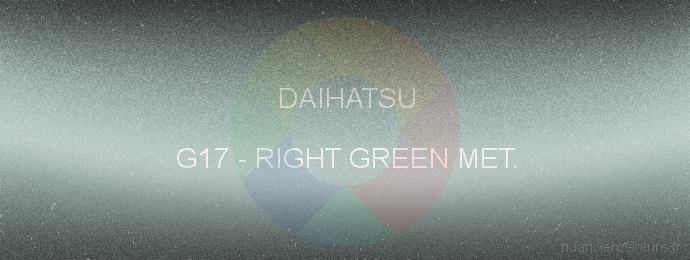 Peinture Daihatsu G17 Right Green Met.