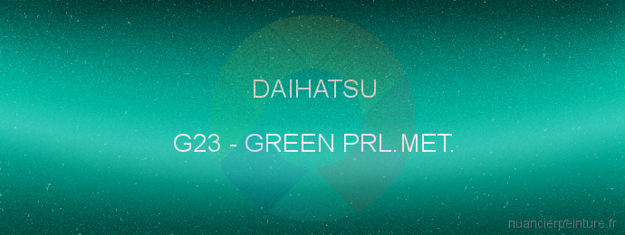 Peinture Daihatsu G23 Green Prl.met.