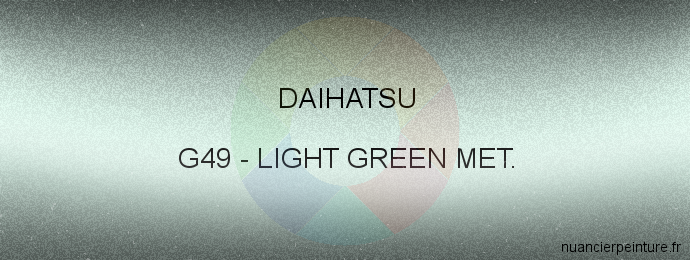 Peinture Daihatsu G49 Light Green Met.