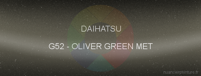 Peinture Daihatsu G52 Oliver Green Met