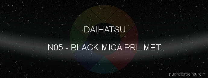 Peinture Daihatsu N05 Black Mica Prl.met.