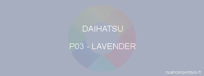 Peinture Daihatsu P03 Lavender