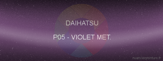 Peinture Daihatsu P05 Violet Met.