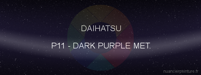 Peinture Daihatsu P11 Dark Purple Met.