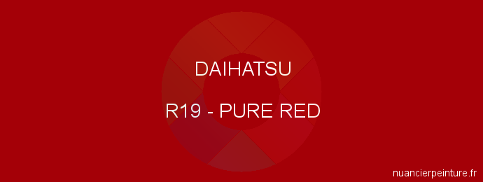 Peinture Daihatsu R19 Pure Red
