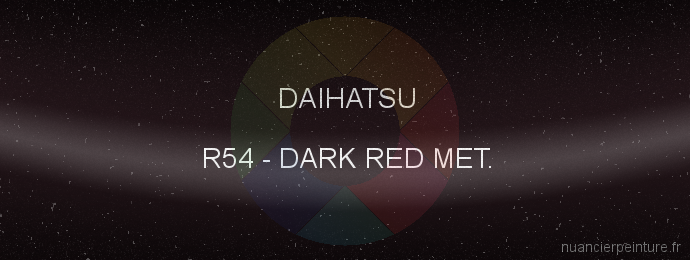 Peinture Daihatsu R54 Dark Red Met.