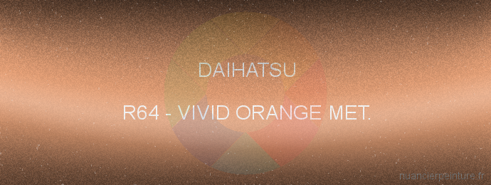Peinture Daihatsu R64 Vivid Orange Met.