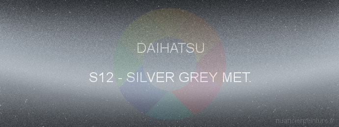 Peinture Daihatsu S12 Silver Grey Met.
