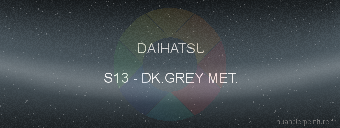 Peinture Daihatsu S13 Dk.grey Met.