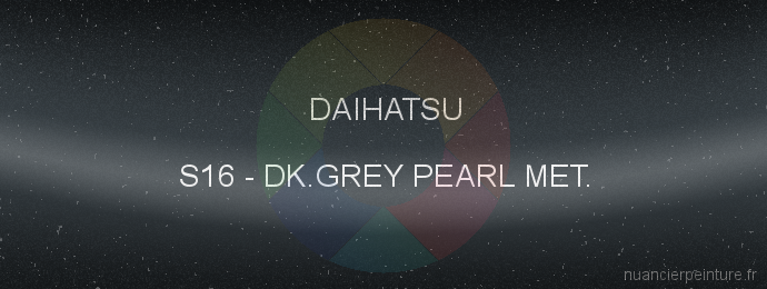 Peinture Daihatsu S16 Dk.grey Pearl Met.