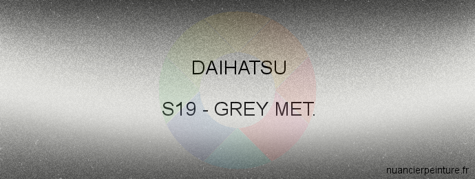Peinture Daihatsu S19 Grey Met.