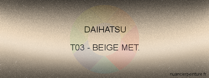 Peinture Daihatsu T03 Beige Met.