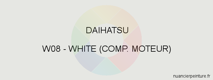 Peinture Daihatsu W08 White (comp. Moteur)