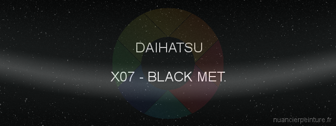 Peinture Daihatsu X07 Black Met.