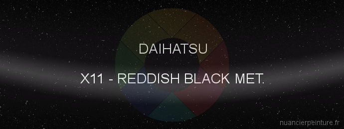 Peinture Daihatsu X11 Reddish Black Met.