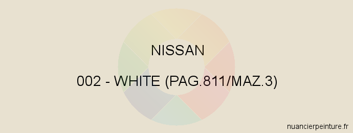 Peinture Nissan 002 White (pag.811/maz.3)