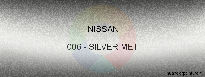 Peinture Nissan 006 Silver Met.
