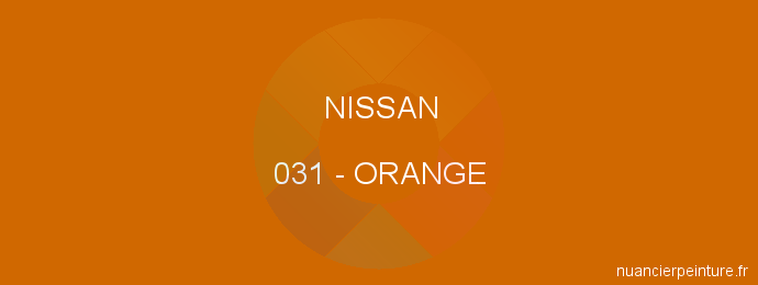 Peinture Nissan 031 Orange