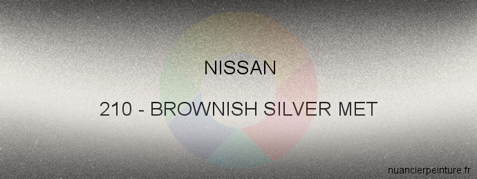 Peinture Nissan 210 Brownish Silver Met
