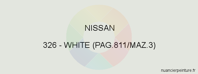 Peinture Nissan 326 White (pag.811/maz.3)
