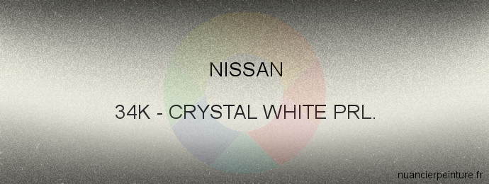 Peinture Nissan 34K Crystal White Prl.