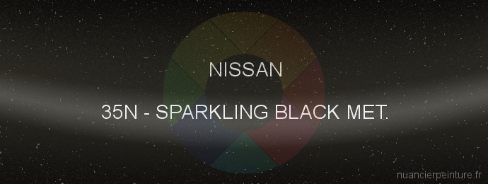 Peinture Nissan 35N Sparkling Black Met.