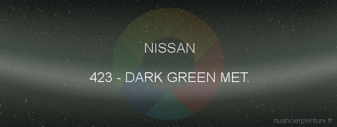 Peinture Nissan 423 Dark Green Met.