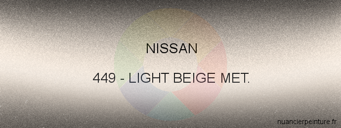 Peinture Nissan 449 Light Beige Met.