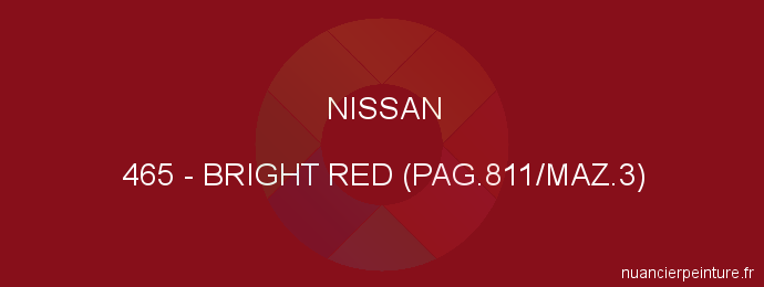 Peinture Nissan 465 Bright Red (pag.811/maz.3)