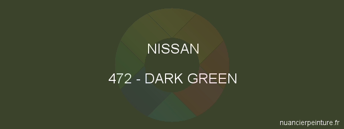Peinture Nissan 472 Dark Green