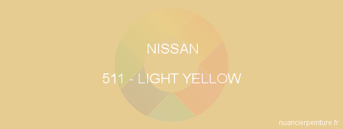 Peinture Nissan 511 Light Yellow